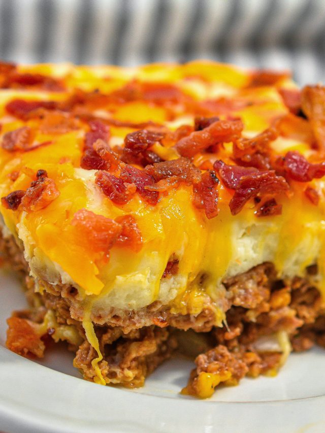 Cowboy Meatloaf and Potato Casserole