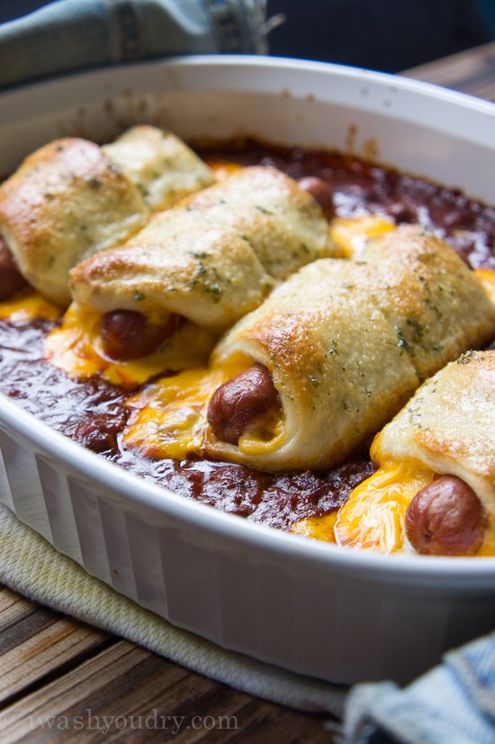Chili Cheese dog bake 