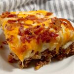 Cowboy Meatloaf and Potato Casserole 