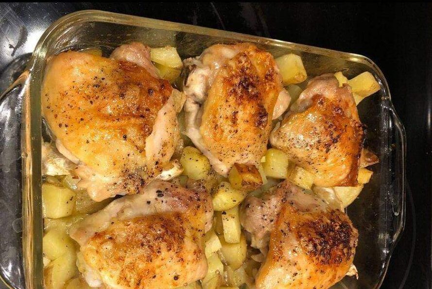 Garlic Roasted Chicken and Potatoes