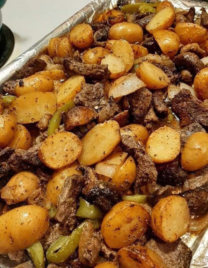 Garlic Butter steak and potato skillet