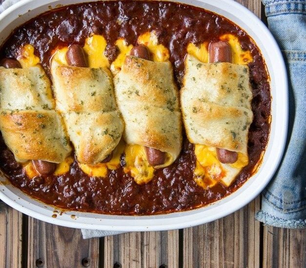 Chili Cheese dog bake