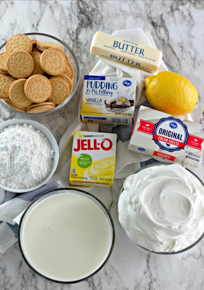 No Bake Lemon Dessert Lasagna